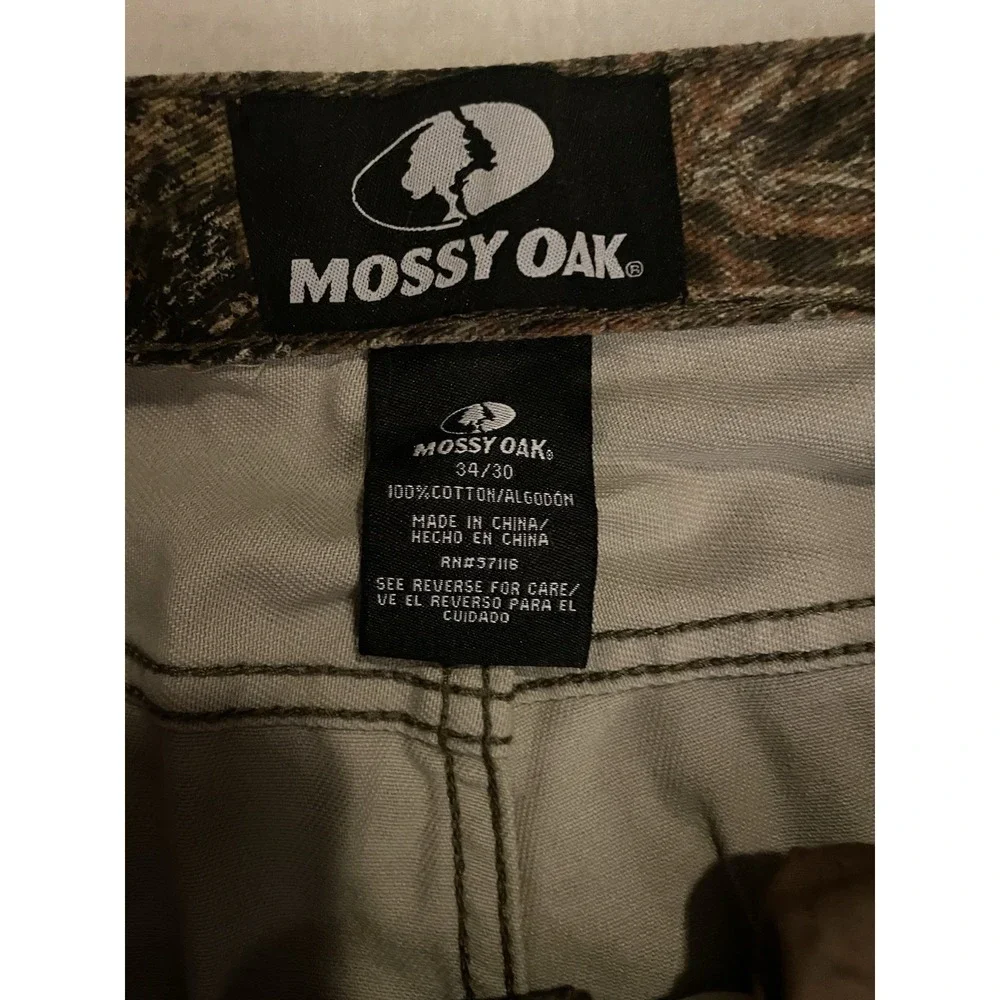 Mossy Oak Camo Pants Break Up Camouflage Baggy Hunting Streetwear Mens Size 34‎
